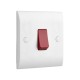 Saxby Curved Edge 45A 1 Gang Double Pole Switch