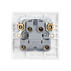 Saxby Curved Edge 45A 1 Gang Double Pole Switch with Neon