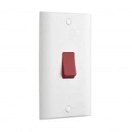 Saxby Curved Edge 45A Large Plate Double Pole Switch