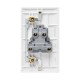Saxby Curved Edge 45A Large Plate Double Pole Switch with Neon