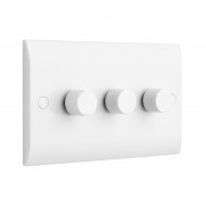 Saxby Curved Edge 3 Gang LED Dimmer 5-100W