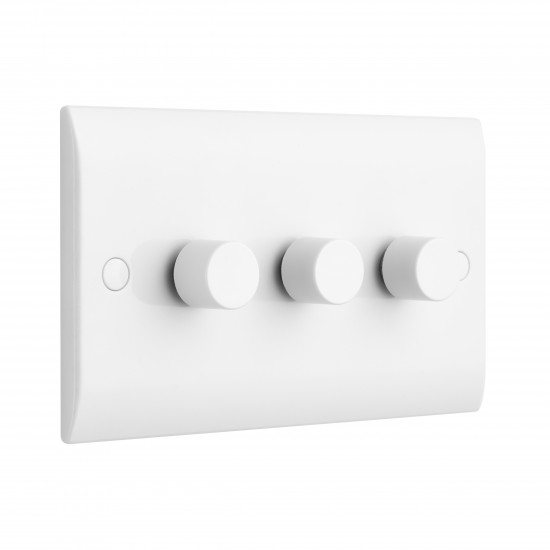 Saxby Curved Edge 3 Gang LED Dimmer 5-100W