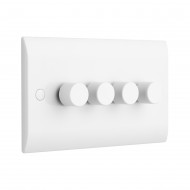Saxby Curved Edge 4 Gang LED Dimmer 5-100W