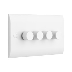 Saxby Curved Edge 4 Gang LED Dimmer 5-100W