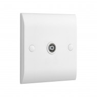Saxby Curved Edge Coax TV Socket (Non Isolated)