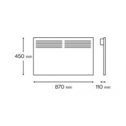 Airmaster slim panel heater with LCD/Timer & 3 pre-installed programmes