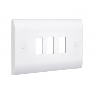 Saxby Curved Edge 3 Gang Grid Front Plate