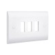 Saxby Curved Edge 3 Gang Grid Front Plate