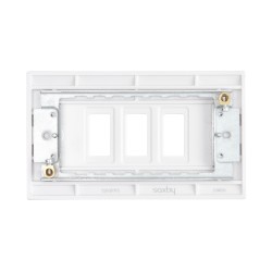 Saxby Curved Edge 3 Gang Grid Front Plate