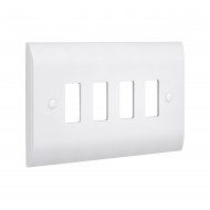 Saxby Curved Edge 4 Gang Grid Front Plate