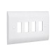 Saxby Curved Edge 4 Gang Grid Front Plate