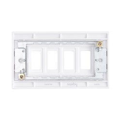 Saxby Curved Edge 4 Gang Grid Front Plate