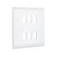 Saxby Curved Edge 6 Gang Grid Front Plate