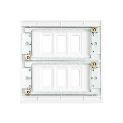 Saxby Curved Edge 6 Gang Grid Front Plate