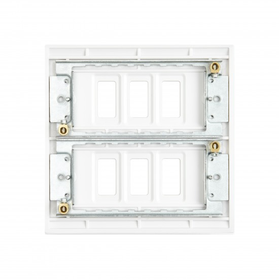 Saxby Curved Edge 6 Gang Grid Front Plate
