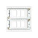 Saxby Curved Edge 6 Gang Grid Front Plate