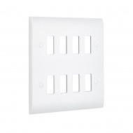 Saxby Curved Edge 8 Gang Grid Front Plate