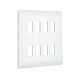 Saxby Curved Edge 8 Gang Grid Front Plate