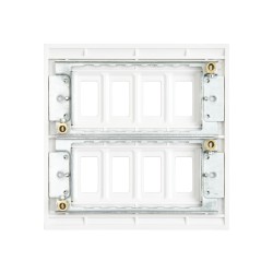 Saxby Curved Edge 8 Gang Grid Front Plate