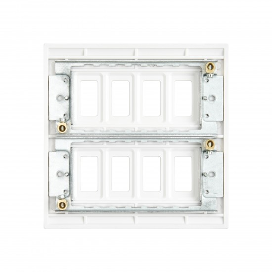Saxby Curved Edge 8 Gang Grid Front Plate