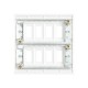 Saxby Curved Edge 8 Gang Grid Front Plate