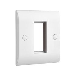 Saxby Curved Edge 1 Gang Modular Faceplate (1 Module)