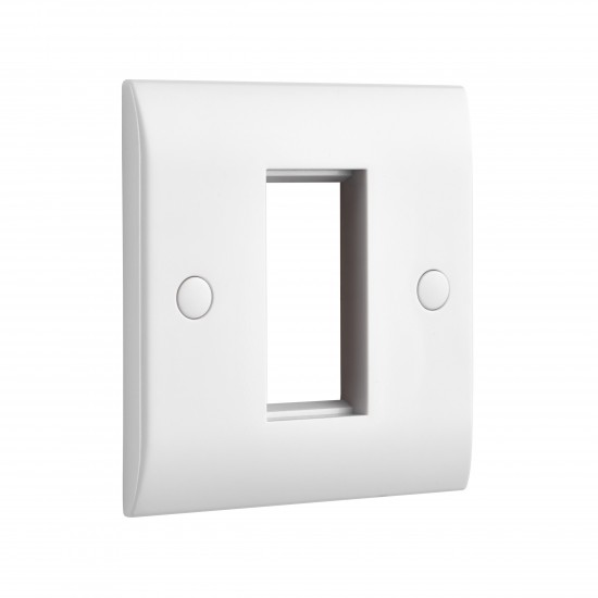 Saxby Curved Edge 1 Gang Modular Faceplate (1 Module)