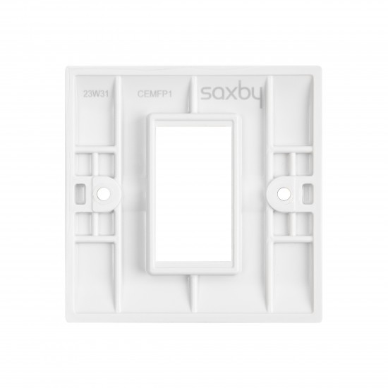 Saxby Curved Edge 1 Gang Modular Faceplate (1 Module)