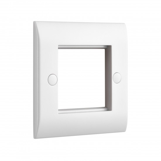 Saxby Curved Edge 2 Gang Modular Faceplate (2 Modules)