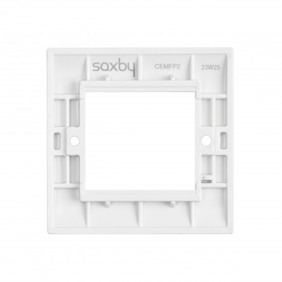 Saxby Curved Edge 2 Gang Modular Faceplate (2 Modules)
