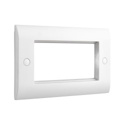 Saxby Curved Edge 4 Gang Modular Faceplate (4 Modules)