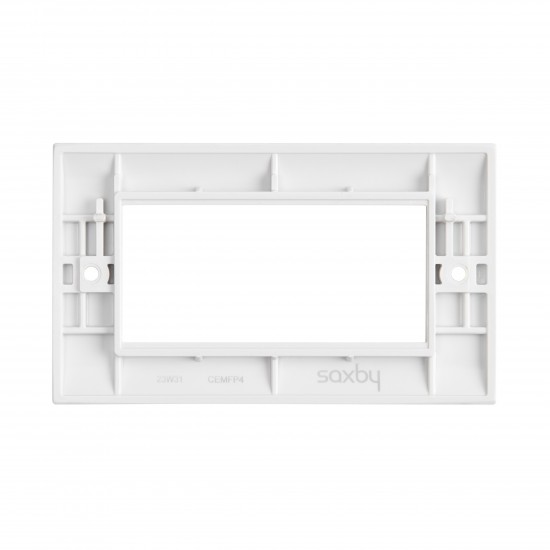 Saxby Curved Edge 4 Gang Modular Faceplate (4 Modules)