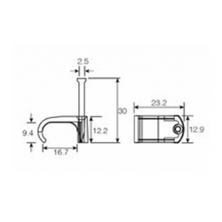 UNICRIMP 10MM-16MM GREY FLAT T&E CLIPS (BOX 100)