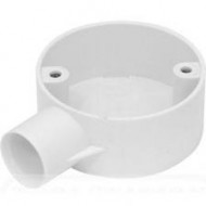 25MM TERMINAL / END BOX - WHITE