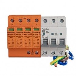 FUSEBOX T2 SPD 3P+NPE TPN KIT (INC CABLES+3P B32 MCB)