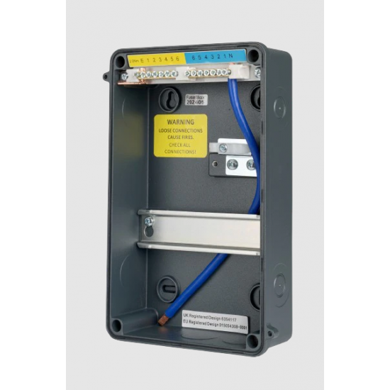 FUSEBOX IP65 GREY ENCLOSURE 6 MOD (EMPTY)
