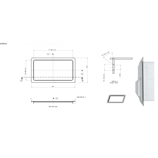 FUSEBOX 24P MODULE RECESS MOUNTING FRAME (FITS F3022M)