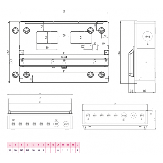 FUSEBOX 4 WAY 100A MAIN SWITCH CONSUMER UNIT (3000 SERIES)