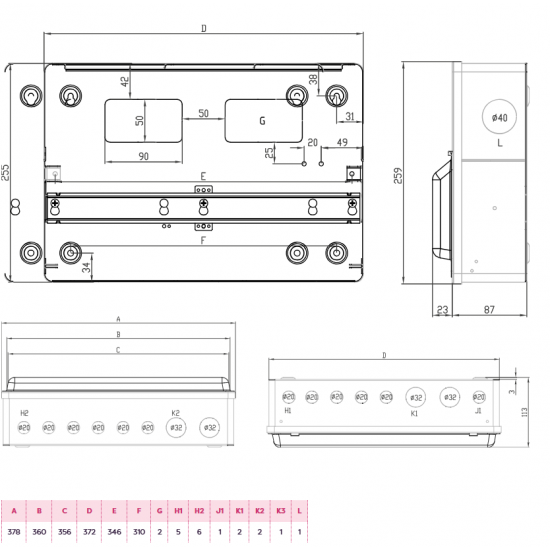 FUSEBOX 16 WAY 100A MAIN SWITCH CONSUMER UNIT (3000 SERIES)