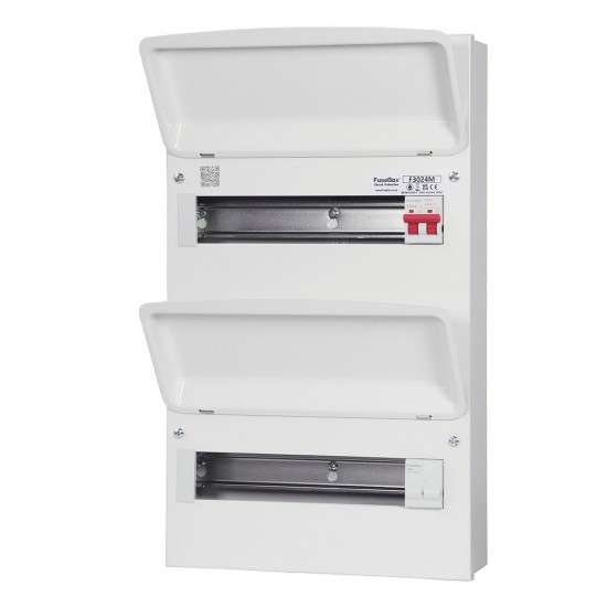 FUSEBOX 24 WAY 100A MAIN SWITCH DOUBLE BANK CONSUMER UNIT (3000 SERIES)