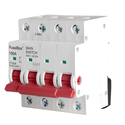 FUSEBOX 100A AC22A MAIN SWITCH 4POLE
