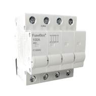 FUSEBOX 100A 4 POLE CONNECTOR DIN RAIL MOUNTED