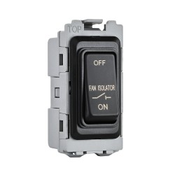 Saxby Grid 10A Fan Isolator Grid Module - Matt Black