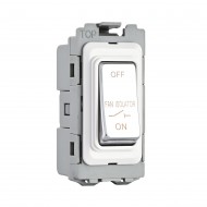 Saxby Grid 10A Fan Isolator Grid Module - Polished Chrome