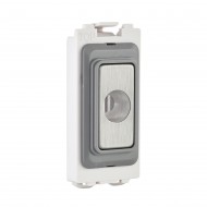 Saxby Grid 13A Flex Outlet Module - Brushed Steel