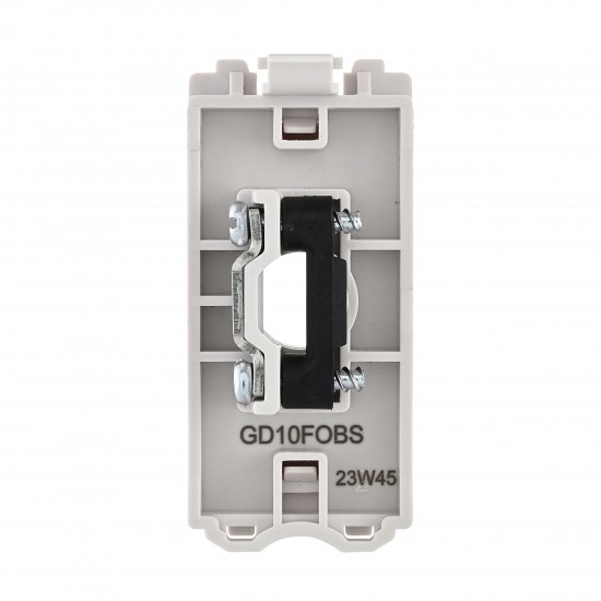 Saxby Grid 13A Flex Outlet Module - Brushed Steel