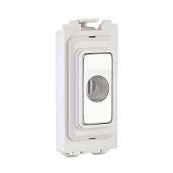 Saxby Grid 13A Flex Outlet Module - Polished Chrome