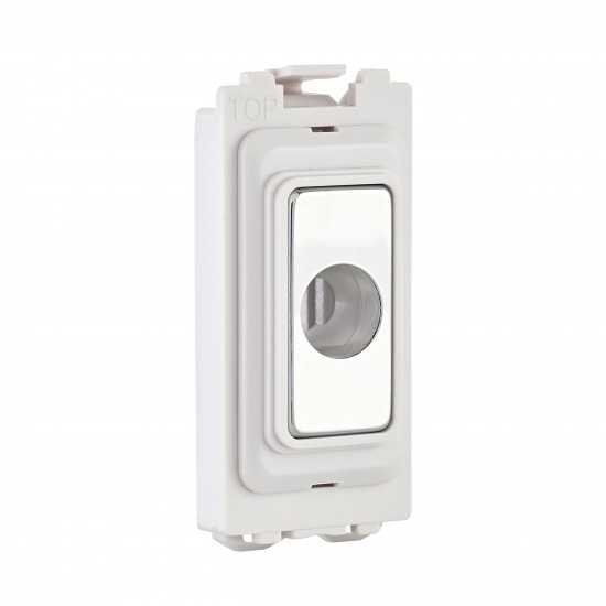 Saxby Grid 13A Flex Outlet Module - Polished Chrome