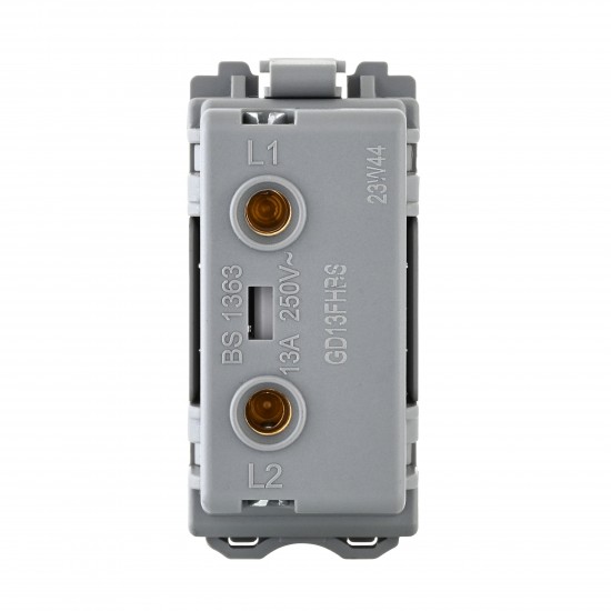Saxby Grid 13A Fuse Holder Module - Brushed Steel