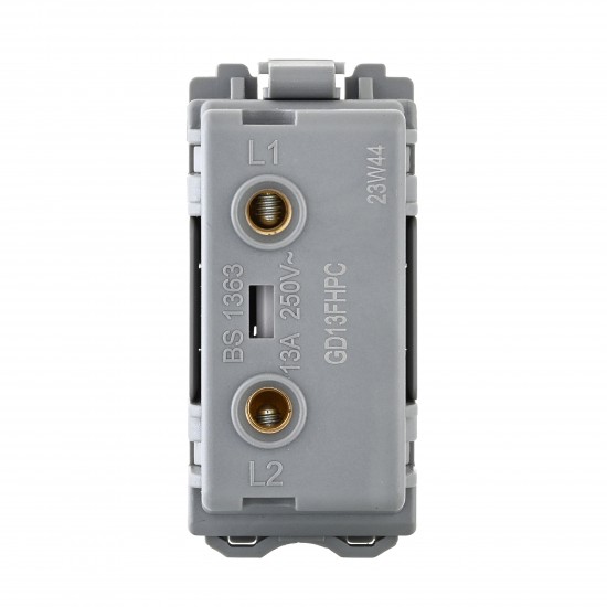 Saxby Grid 13A Fuse Holder Module - Polished Chrome